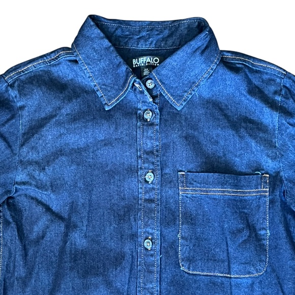 Buffalo Stretch Denim Shirt Blue - Picture 9 of 16